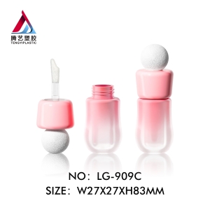 New round and smooth tube packaging with pearl-lip glaze