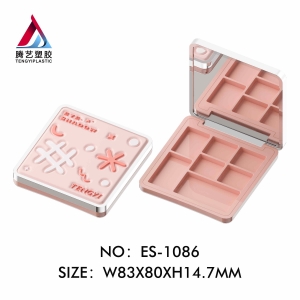 7-color top eyeshadow box with mirror packaging