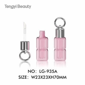 Hanging ring square lip gloss tube packaging