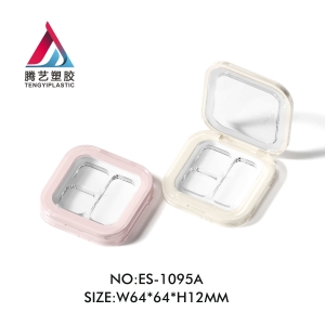 Square 3-color eyeshadow palette packaging