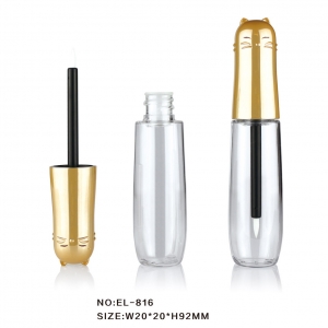 New Design Cute Shape Cat Lid Clear Bottle Eyeliner Tube Packaging 