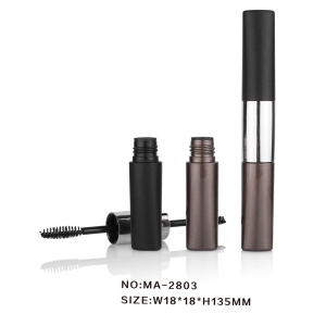 New Cylinder Double Sided Mascara Tube Packaging Double Ended Black Mascara Container 