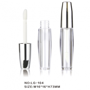 Best Seller Small Size Empty Plastic Lip Gloss Packaging Tube With Brush