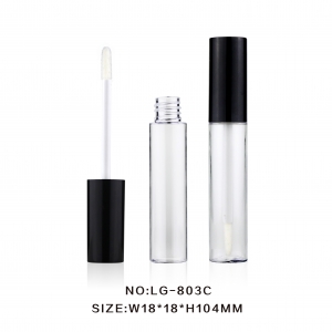 Luxury Round Plastic Cosmetic Tubes Lip Gloss Containers Lipgloss Tube with Glossy Painting