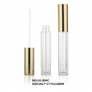 High Quality Champagne Lip Gloss Packaging Cosmetics Packaging Plastic Lip Gloss Bottle