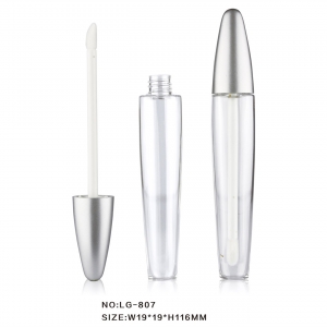 Custom Logo Clear Lipgloss Containers Unique Bullet Shape Lip Gloss Tube