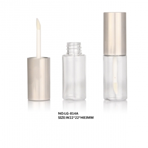 Best Selling Metallized Spray Lip Gloss Container Round Lp Gloss Tube for Cosmetic Packaging