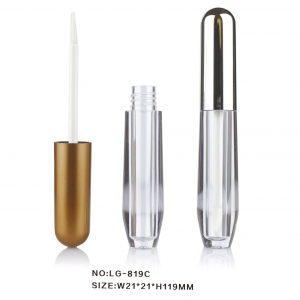 Fashion Design Metallized Spray Injection Lip Gloss Cosmetic Tube