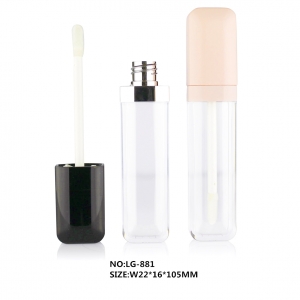 Wholesale Well-sealing Flat Shape Empty Lip Gloss Tube Container Lipgloss Tube for Cosmetics