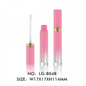 Spray Painted Gradient Color Empty Lip Gloss Container Plastic Cosmetic Tube Packaging