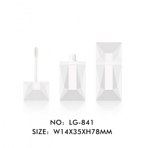 New Design Namecard Shaped Plastic Thin Lip Gloss Case Custom Lip Gloss Tube Packaging