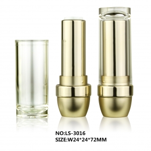 Metallized Lipstick Container Lipstick Case Cosmetic Packaging With Clear Cap
