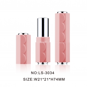 Private Logo Cute Pink Empty Cosmetic Plastic Lipstick Bottle Packaging