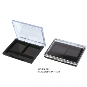 Custom Mini Plastic 2 Grids Empty Eyeshadow Palette Cosmetic Packaging Eye Shadow Case