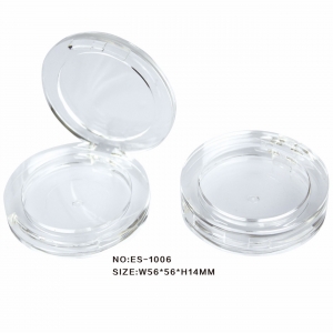 Hot Selling Cosmetic Packaging Clear Round Plastic Empty Eyeshadow Case for Sale