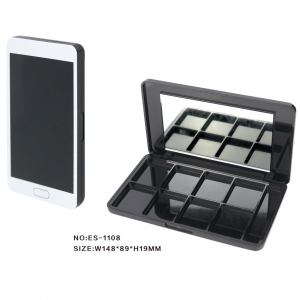 New Design Phone Shaped Matte Square 8 Colors Palette Empty Eyeshadow Case Cosmetic Packaging 