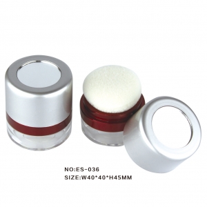 Cosmetic Plastic Packaging Loose Powder Case Loose Powder Jars with Sifter and Puff