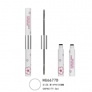 Private Label Eyelash Cleaning Brush with Wand Tube with Eyelash Cover PETG Mascara Wand Tubes Cases